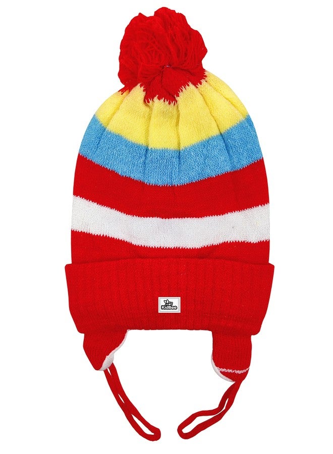 Kidbee New Born Baby Boys & Baby Girls Woolen Cap (Red, 0-6 Months) - Image 5