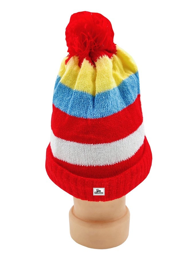 Kidbee New Born Baby Boys & Baby Girls Woolen Cap (Red, 0-6 Months) - Image 3