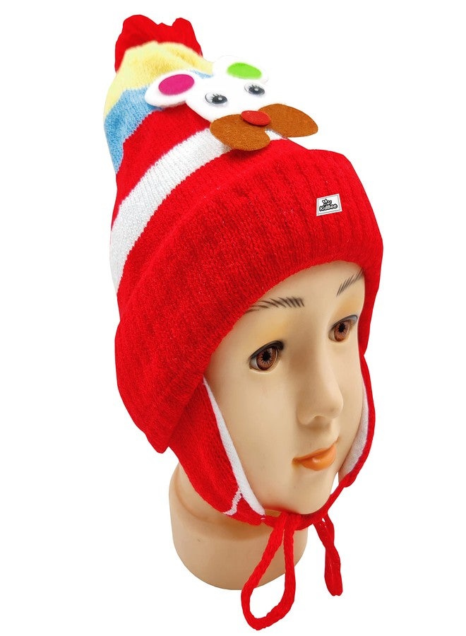 Kidbee New Born Baby Boys & Baby Girls Woolen Cap (Red, 0-6 Months) - Image 2