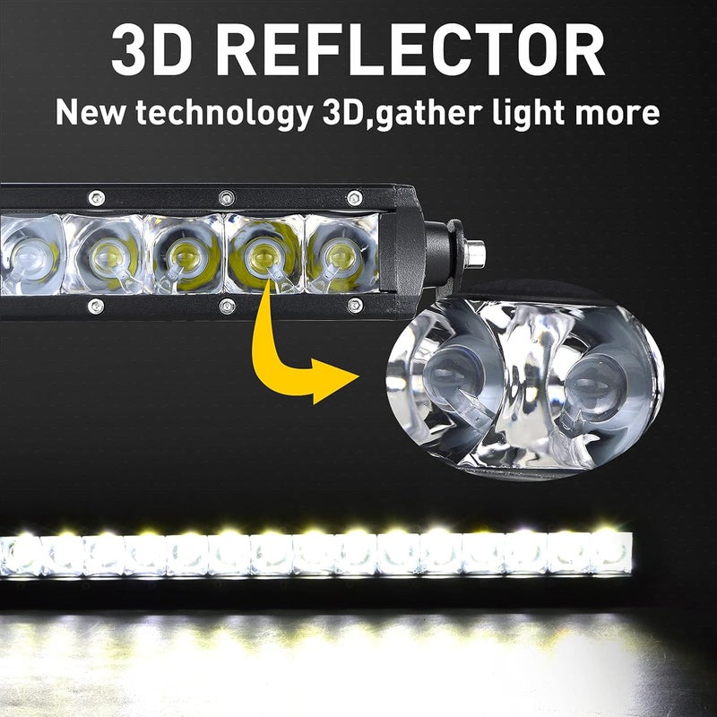 Willpower 44 Inch 210W Off Road LED Light Bar with Mounting Brackets - Image 3