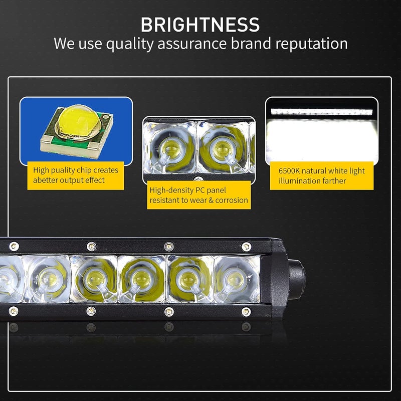 Willpower 44 Inch 210W Off Road LED Light Bar with Mounting Brackets - Image 4