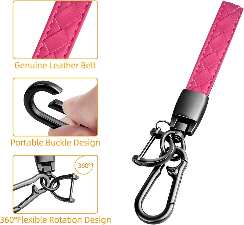 Sindeda Premium Key Fob Cover for Tesla Model S 3 Y - Pink Waterproof Keychain - Image 5