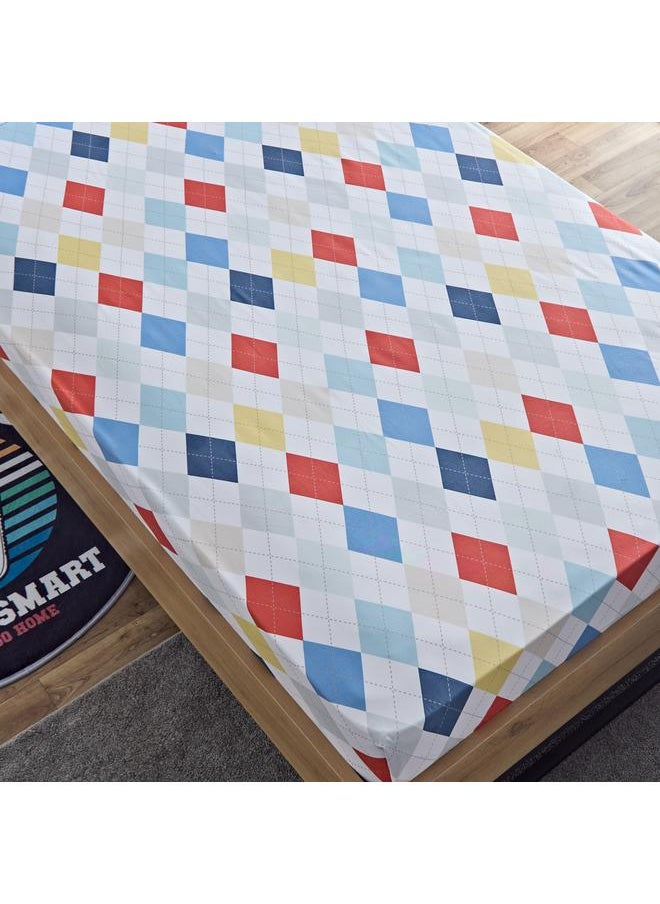 Home Box Nora 2-Piece Single Plaid Microfibre Flat Sheet Set - 160x240 cm  - Image 3