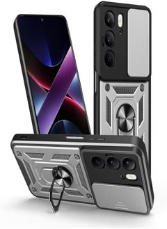 UNBLACK UNBLACK Case Cover Shock resistant Sliding CamShield TPU + PC Compatible with Realme C75 (Silver) 