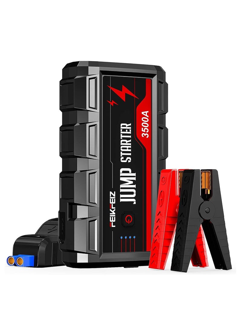 FEIKFEIZ - Car Jump Starter 3500A Peak 26800mAh 12V Super Safe Jump Starter(Up to All Gas, 10.0L Diesel Engine), with USB Quick Charge 3.0 - Image 1