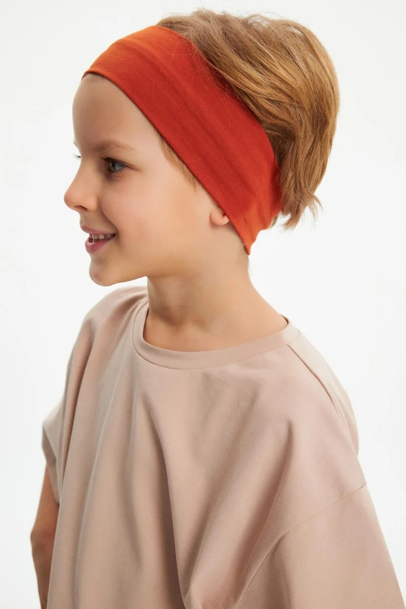 بيبيجيز Tile-S.coffee Boy's Cotton Combed Oversize Gray T-Shirt Navy Blue Bandana 2-Piece Set