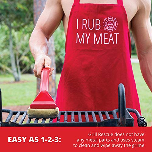 Grill Rescue BBQ Replaceable Scraper Cleaning Head, Bristle Free - Durable and Unique Scraper Tools for Cast Iron or Stainless-Steel Grates, Barbecue Cleaner (Hanger) - Image 4
