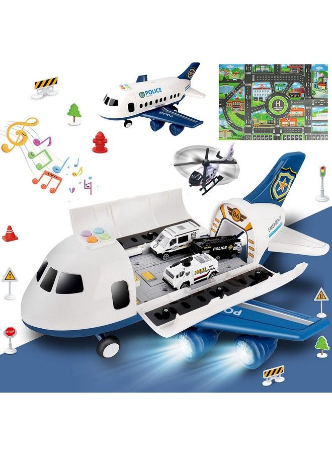 Dwi Dowellin Toddler Toys Car For Boys:Boy Toy Transport Cargo Airplane;Kid Toys 20 In 1 Carrier Vehicle Police Toys For Kids Age 24 35 47 Year Old Boys Girls - Image 1