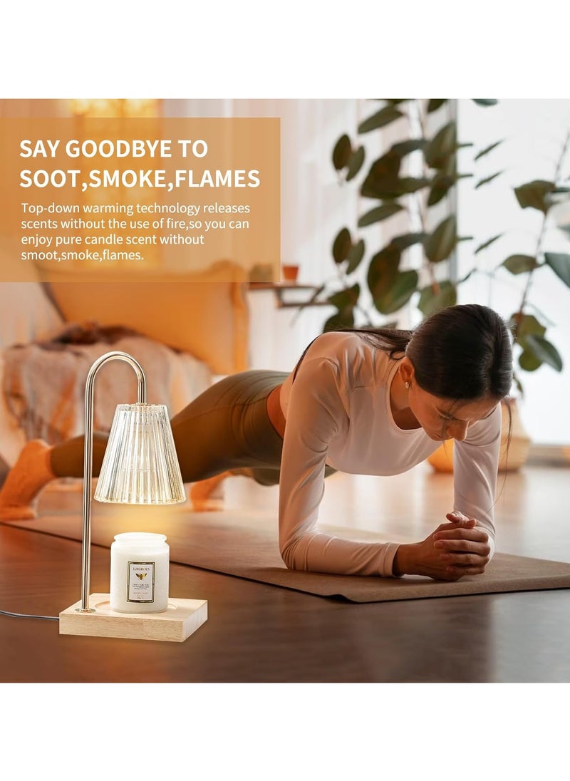 ARNOTEC Vintage Candle Warmer Lamp - Equipped with 2 Bulbs, Controller, Dimmable,Suitable for Warming Jar Candles and Wax Melts  - Image 4