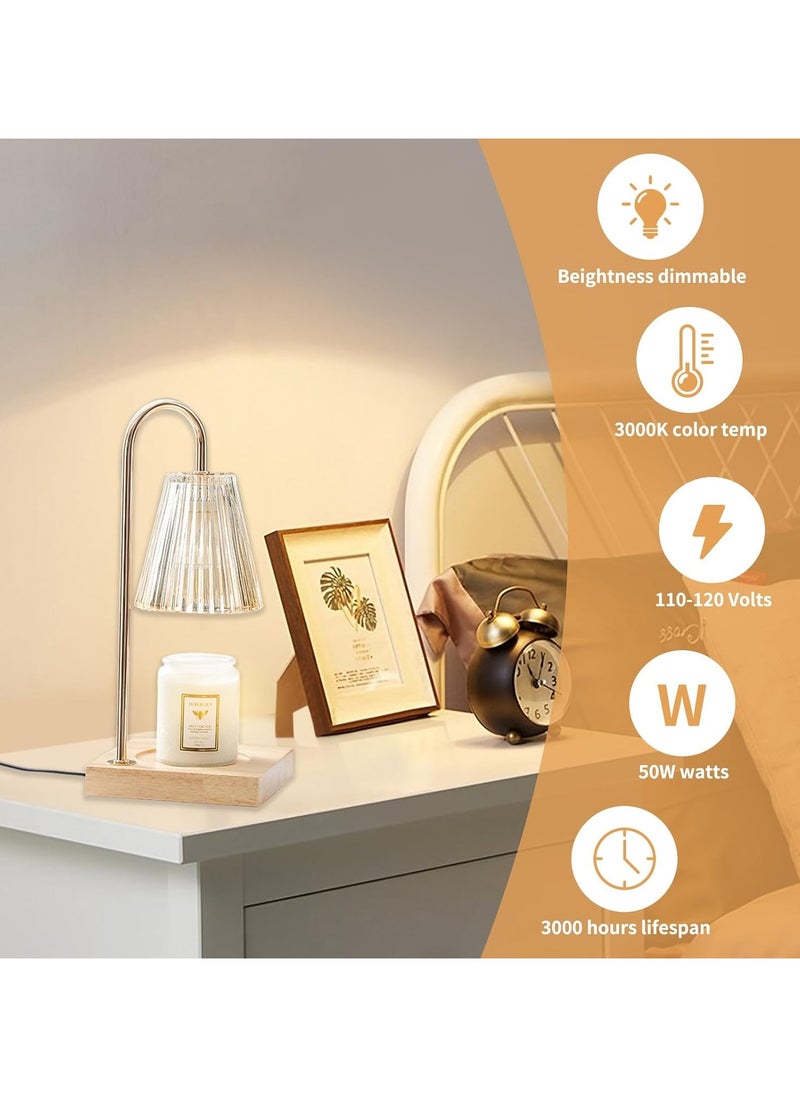 ARNOTEC Vintage Candle Warmer Lamp - Equipped with 2 Bulbs, Controller, Dimmable,Suitable for Warming Jar Candles and Wax Melts  - Image 5