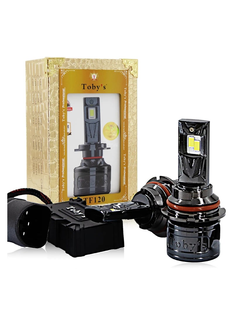 Toby's - 2 Pieces 9007 120W LED Headlight Bulb Assembly 12000 Lumens Xtreme Bright With Color Temperature 6500K - Image 1