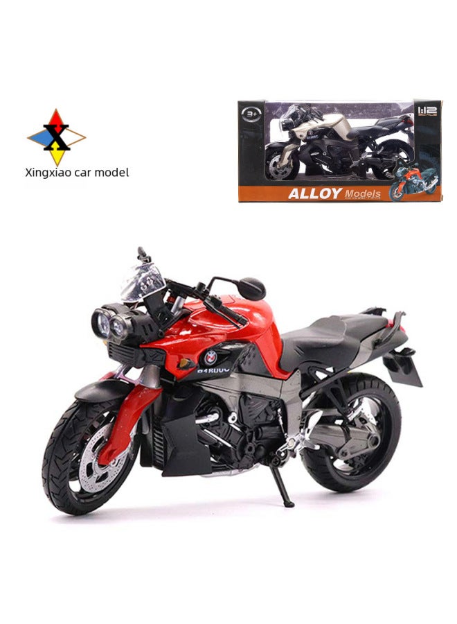 1:12 Alloy BMW Motorcycle Model Children's Toy Car Ornaments Sliding Car Model Boy Toy-Color:792 Silver  - Image 2