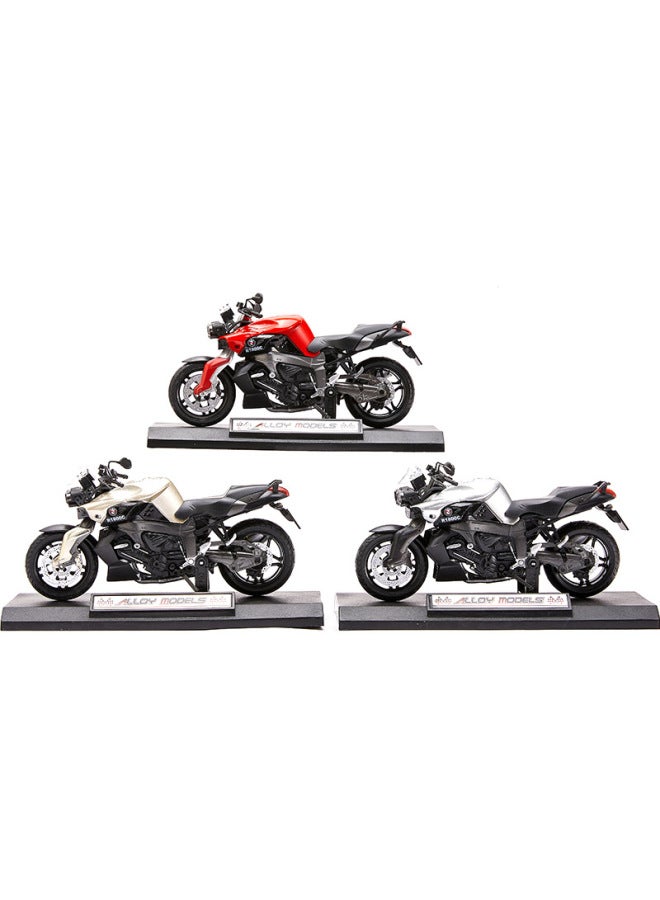 1:12 Alloy BMW Motorcycle Model Children's Toy Car Ornaments Sliding Car Model Boy Toy-Color:792 Silver  - Image 5