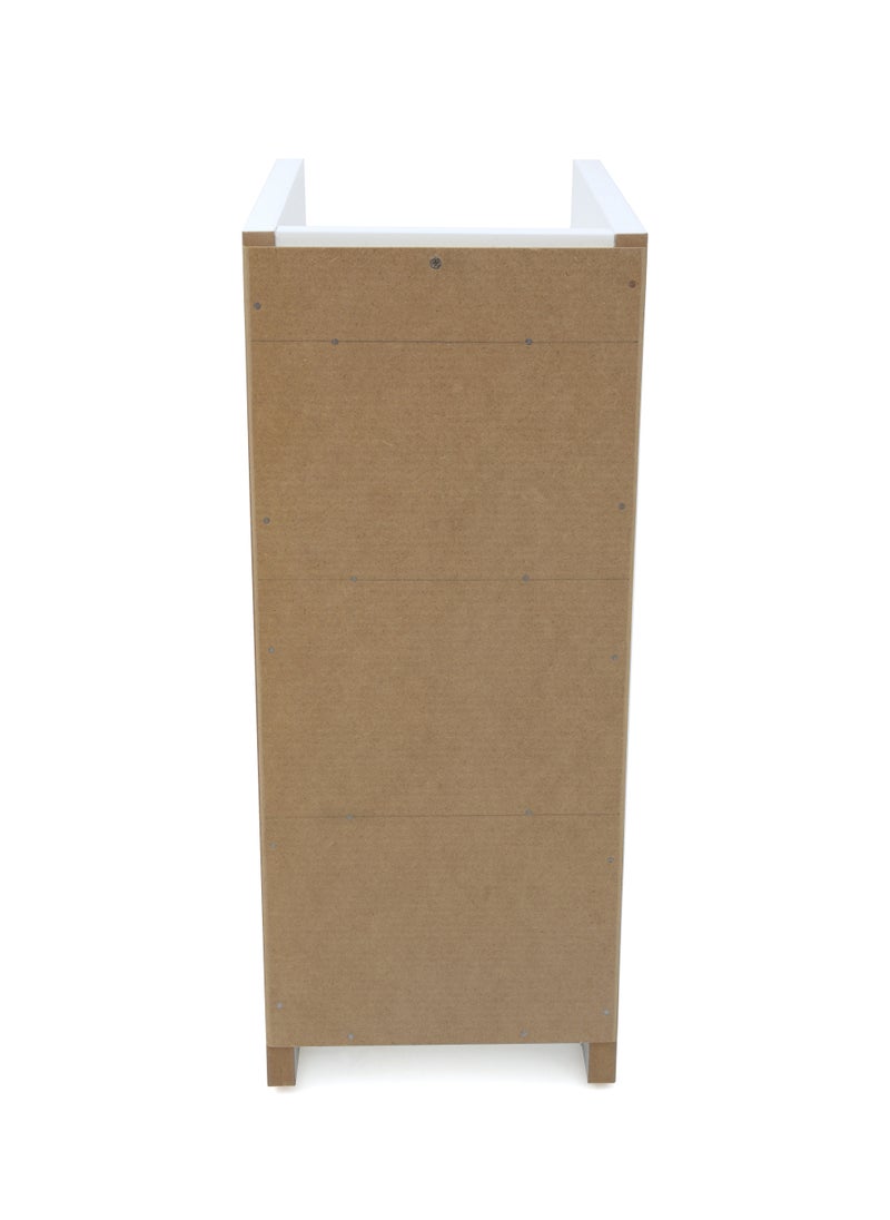 AFT - Slim Minimalist Design Tall Nightstand /bedside Table / Mid Century Modern Design bedside table / Nightstand with 2 Drawers and Sturdy MDF Frame, Perfect for Modern Bedroom and living room Space, Ideal for small spaces, it combines functionality with style, offering storage without taking up much room. (White) Arfan - Image 1