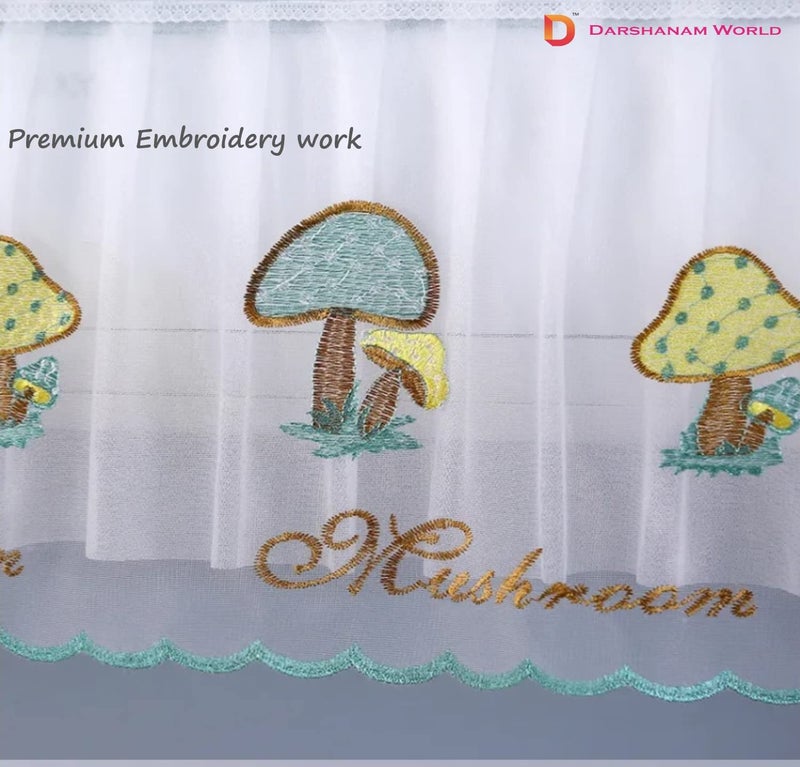 DARSHANAM WORLD Premium Work Indoor AC Dust Protection Cover Designer Summer Ac Cover for 1.5 Ton (38 X 12 X 9 inch ) (GREEN MASHROOM 1.5) - Image 4