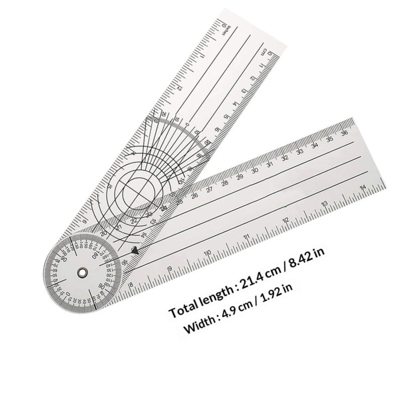 مقياس زوايا PVC للعلاج الطبيعي وقياس زوايا العمود الفقري العظمي - Image 3