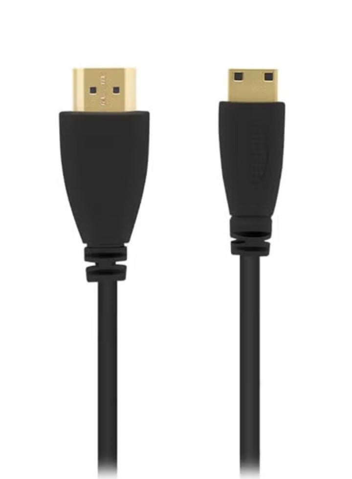 ELTRAZONE High Speed HDMI to Mini HDMI Cable – 1080p Full HD Video & Audio Transfer, Gold-Plated Connectors for Enhanced Signal Quality, Durable PVC Jacket, Compatible with DSLR Cameras, Tablets, Camcorders, Laptops, Projectors – , Plug & Play  - Image 3