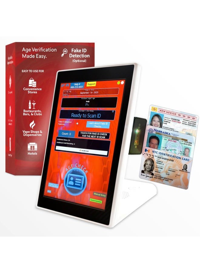 MinorDecliner Smart ID Scanner - The Professional's Choice ID Scanner for Bars and Clubs - Fake ID Scanner That Detects Expired IDs and Underage Consumers - Reads The 2D Barcode in All 50 States