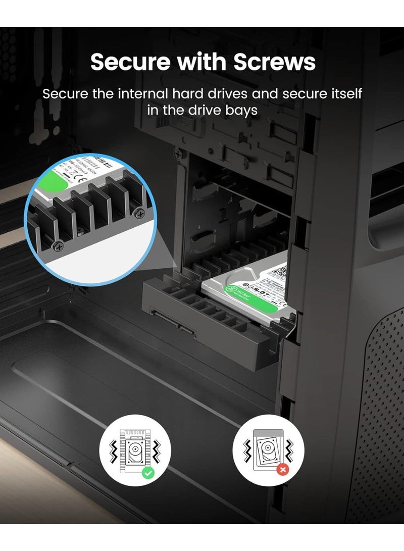 ORICO 2.5 to 3.5 Hard Drive Adapter HDD SSD Mounting Bracket Tray for 7/9.5/12.5mm 2.5 Inch HDD/SSD with SATA III Interface - Image 2