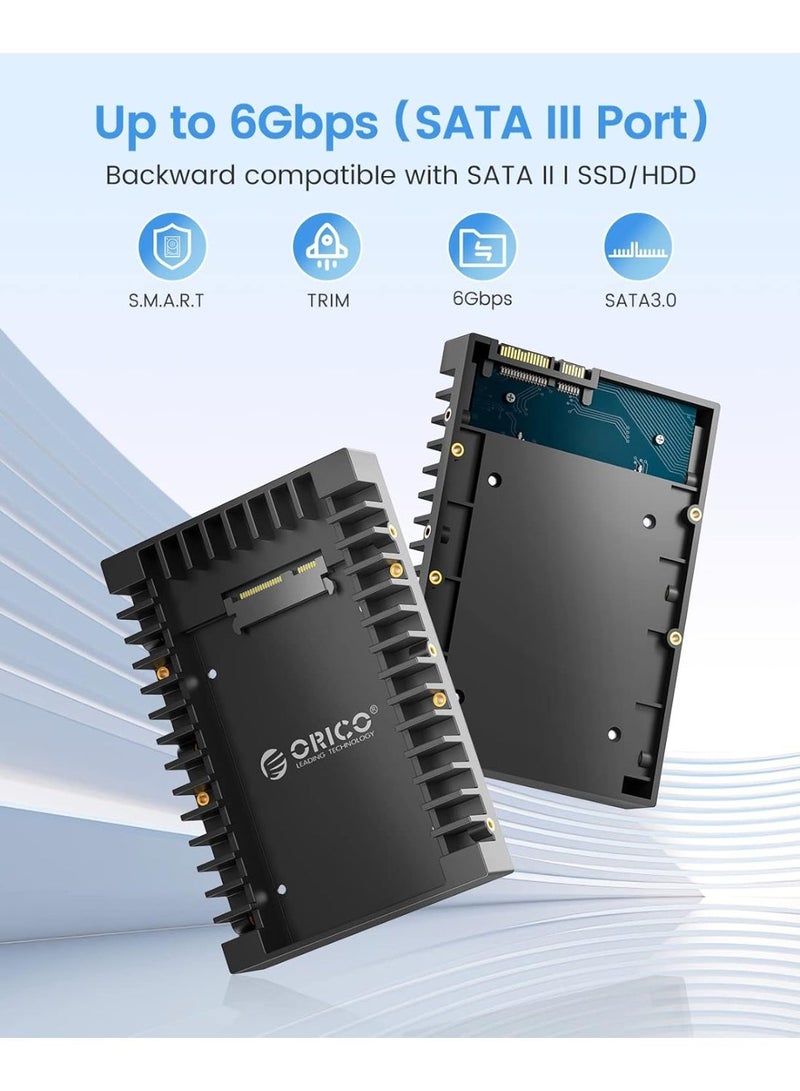 ORICO 2.5 to 3.5 Hard Drive Adapter HDD SSD Mounting Bracket Tray for 7/9.5/12.5mm 2.5 Inch HDD/SSD with SATA III Interface - Image 3