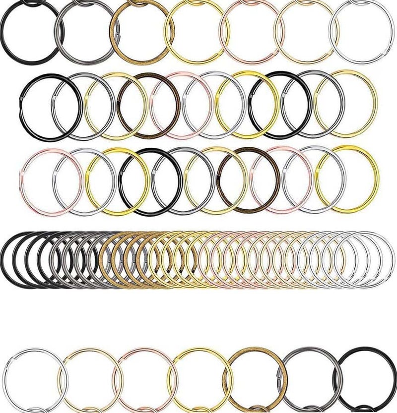DIY Crafts DIY Crafts (2 Pcs Keyrings, Antique Silver) Metal Larger Lobster Clasps Extension Chain Hooks, D Rings, Slide Buckle for Keychain Key Rings Clip Connector Bags Art Crafts Jewelry Making Finding  - Image 1