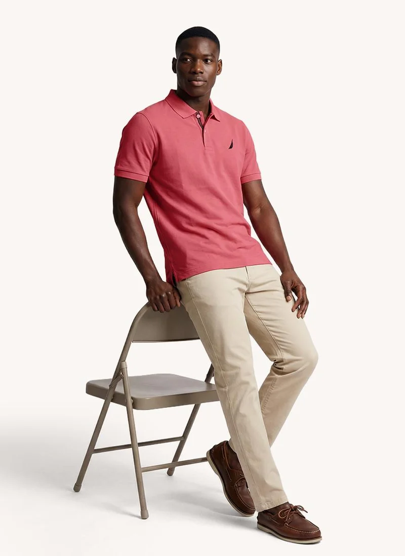 Men Regular Fit Solid Cotton Blend Polo Shirt for Smart-Casual Wear-Orange