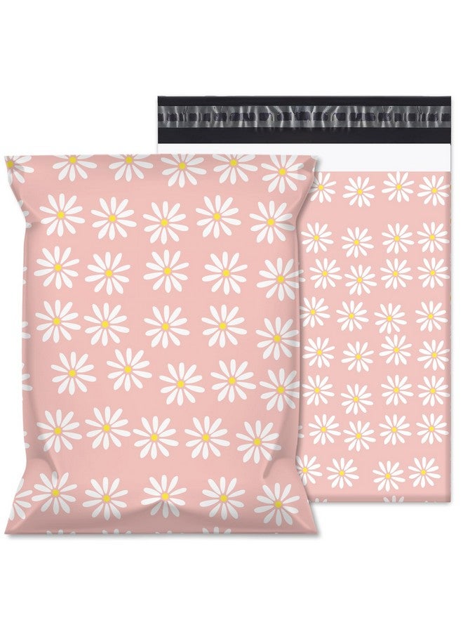 Whaline 100Pcs Poly Mailer 10 X 13 Inch Daisy Mailing Bags Pink Flower Deliver Envelopes Waterproof Plastic Packaging Bags For Small Business Packing Moving  - Image 1