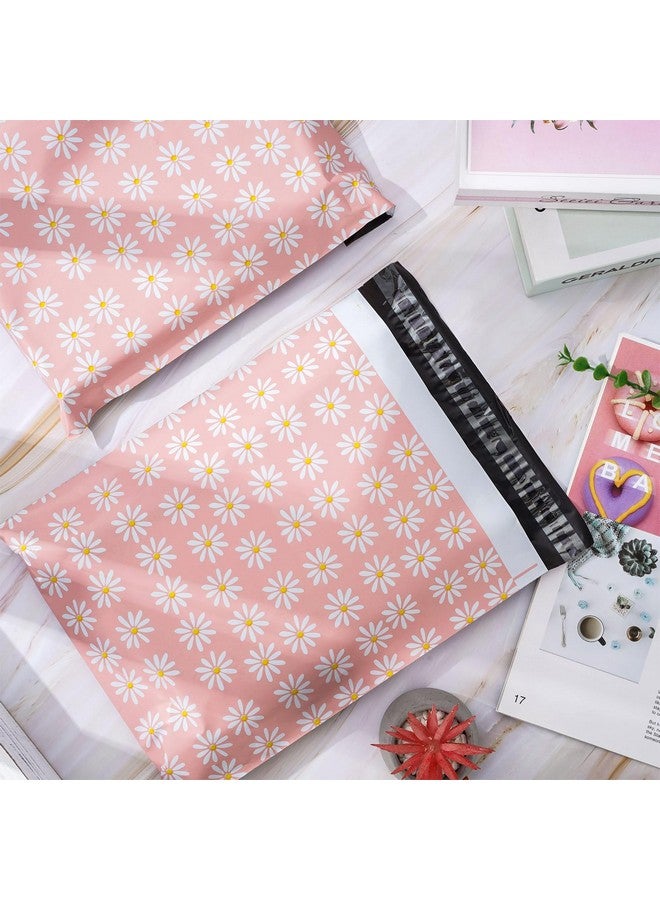 Whaline 100Pcs Poly Mailer 10 X 13 Inch Daisy Mailing Bags Pink Flower Deliver Envelopes Waterproof Plastic Packaging Bags For Small Business Packing Moving  - Image 5