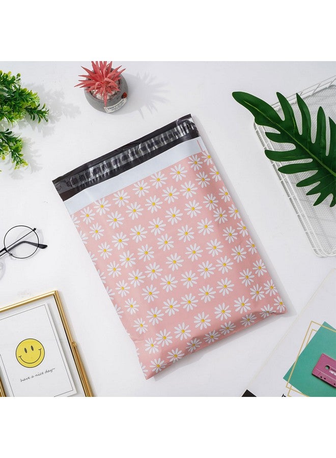 Whaline 100Pcs Poly Mailer 10 X 13 Inch Daisy Mailing Bags Pink Flower Deliver Envelopes Waterproof Plastic Packaging Bags For Small Business Packing Moving  - Image 4