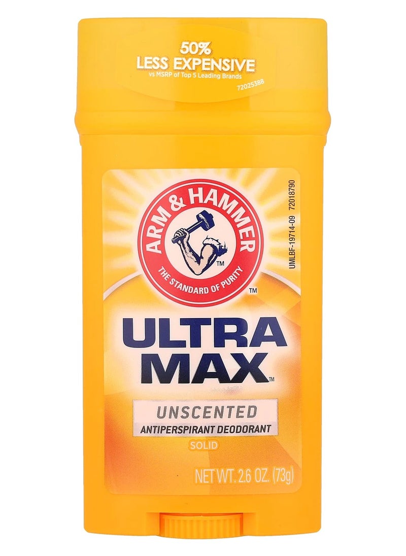 Arm & Hammer - Arm & Hammer Deodorant Solid Ultra Max Unscented 73 g - Image 1