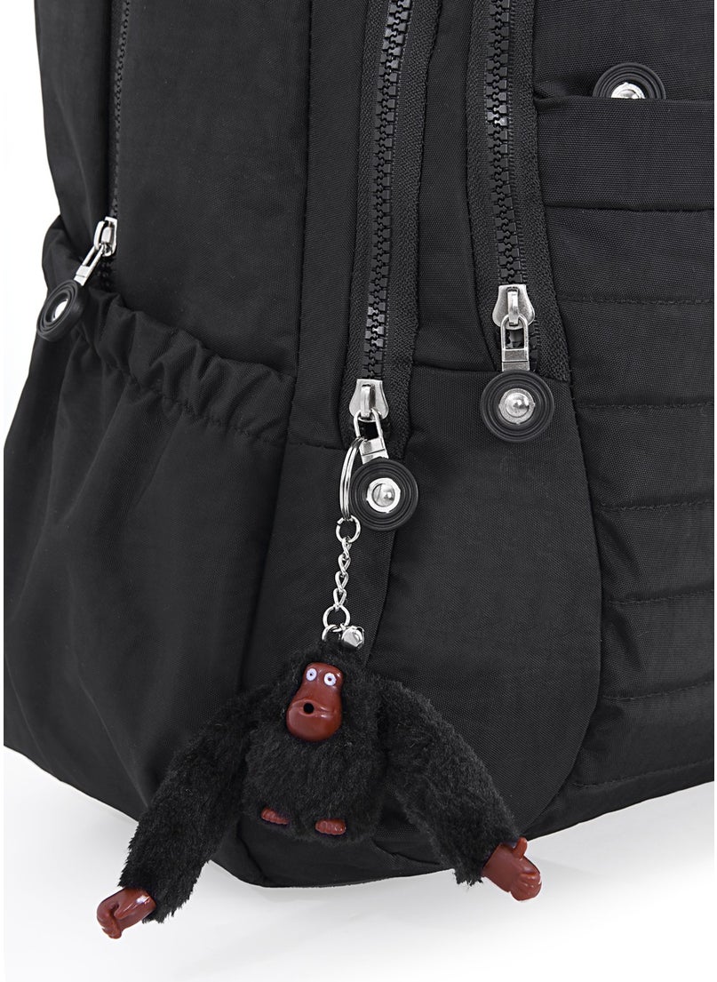 tonny black Original Unisex Large Volume Multi Compartment Crinkle Fabric Luxury School Bag for High School Middle School Primary School  - Image 5