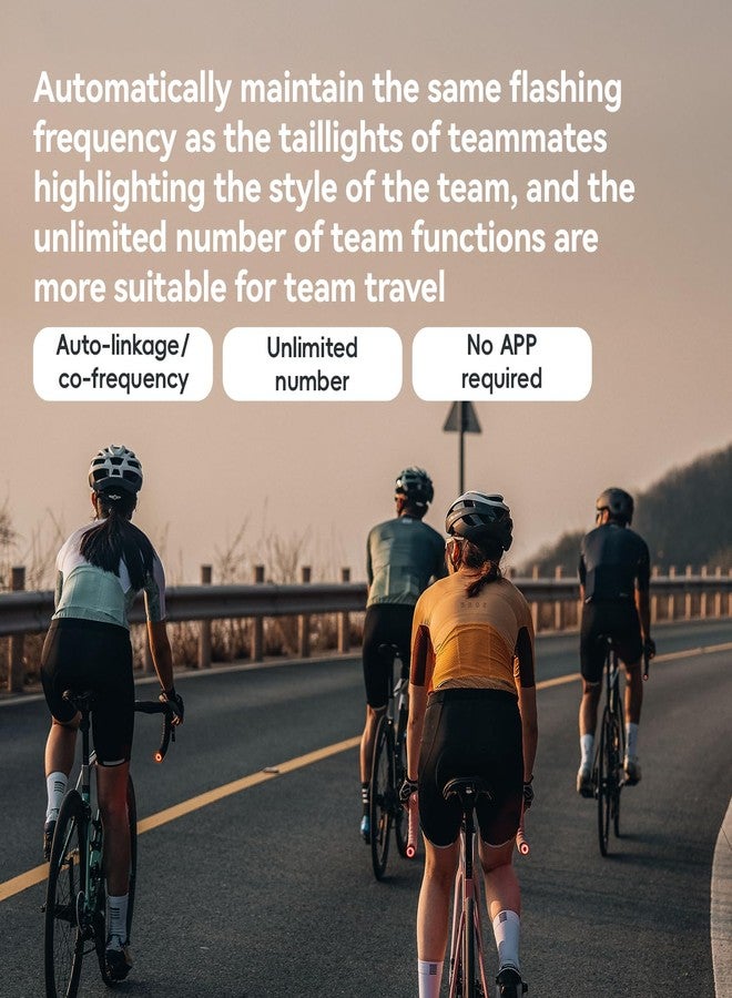 ROCKBROS Bike Handlebar End Plugs Light, Brake Sensing Rear Bike Light, Rechargeable Light for Bicycle, IPX6 Waterproof - Image 3