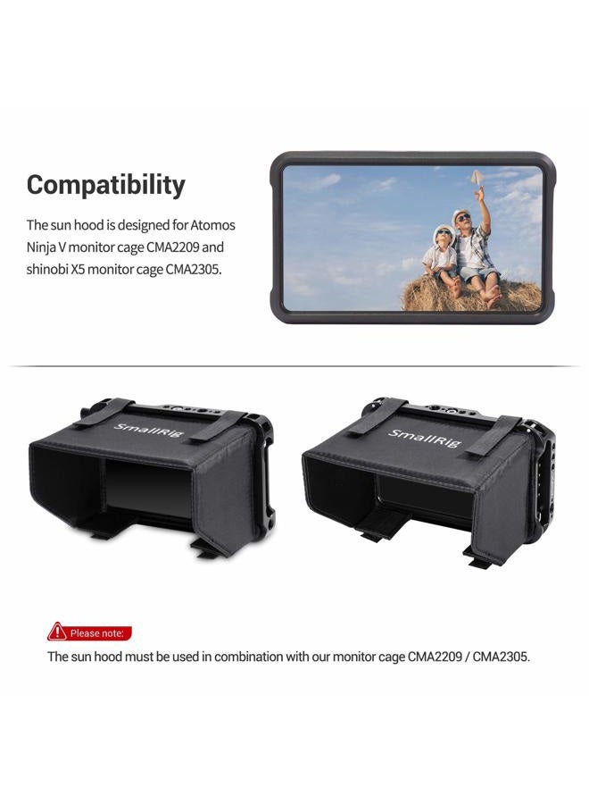 SmallRig Sun Hood for Atomos Shinobi 5" / Ninja Series Cage VH2269 - Image 5
