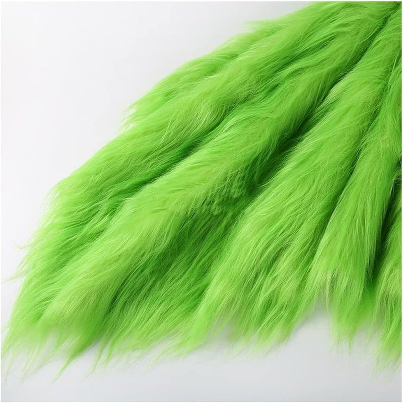 Faux Fur Faux Fur Fabric 180x50cm Soft Long Pile Fabric for Costume Crafts Cushion Decorations Cosplay Toys Use Fake Fur Fabric for DIY, Craft Fur Decoration (Color : Green) - Image 1