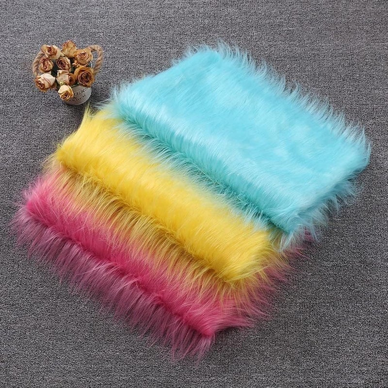 Faux Fur Faux Fur Fabric 180x50cm Soft Long Pile Fabric for Costume Crafts Cushion Decorations Cosplay Toys Use Fake Fur Fabric for DIY, Craft Fur Decoration (Color : Green) - Image 2
