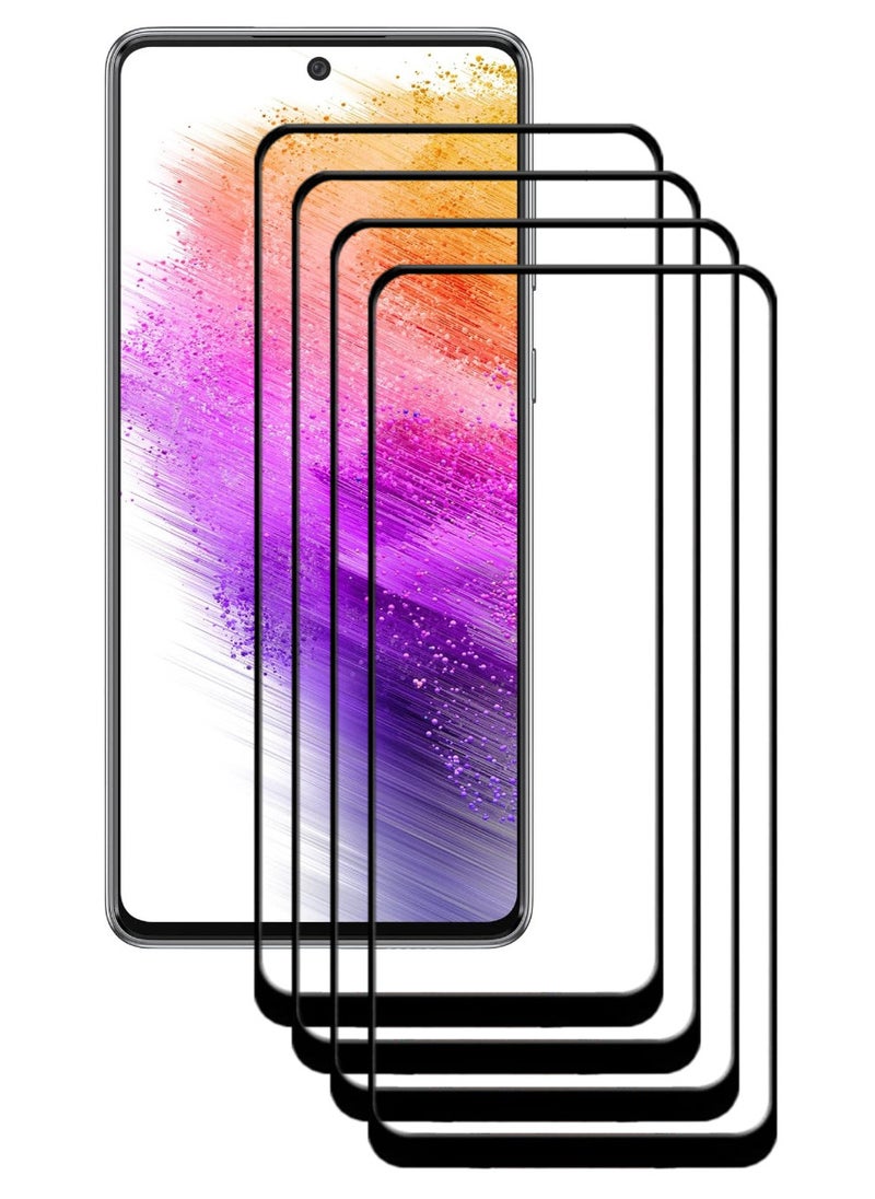 ACLIX 4 Pieces Antistatic ESD Dustproof Premium Quality High Definition Tempered Glass Screen Protector Designed For Samsung Galaxy A73 5G - Image 1