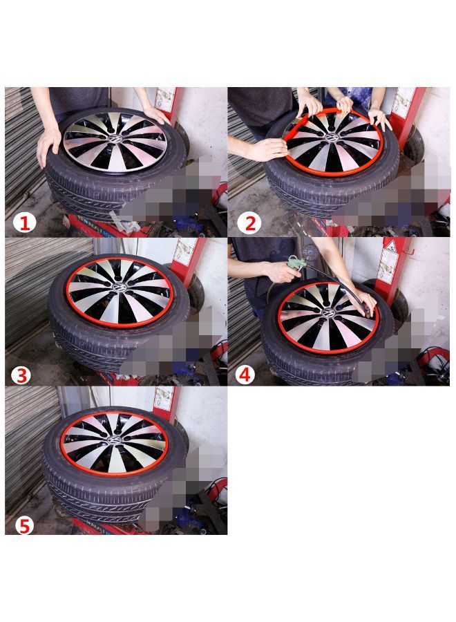 نيبمينينت مجموعة حلقات واقية ومضادة للخدش لعجلات السيارة مكونة من 4 قطع - Image 3