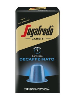 Segafredo Decaffeinato Aluminium Nespresso Compatible Coffee Capsules 10 Capsules (51g)  - Image 1