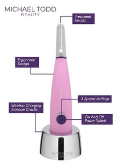 MICHAEL TODD BEAUTY Michael Todd Beauty - Sonicsmooth - Dermaplaning Tool - 2 in 1 Women's Facial Exfoliation & Peach Fuzz Hair Removal System with 7 Weeks of Safety Edges  - Image 3
