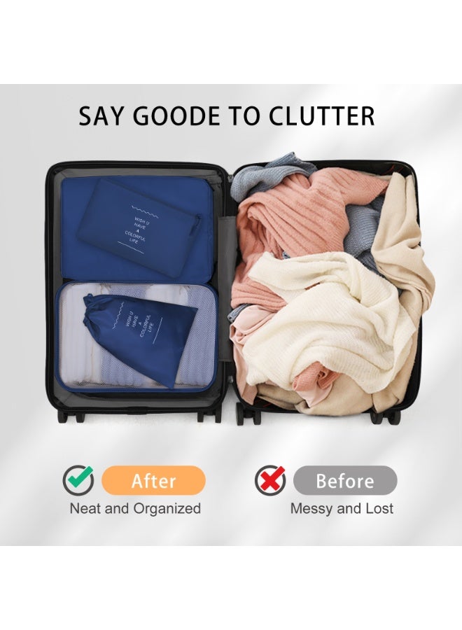 Magic Park Packing Cubes for Suitcase 8Pcs Light Blue Packing Cubes for Storage Luggage Packing Organizer Travel Packing Cubes Set Clothes Shoes Storage for Travel Essential - Image 5