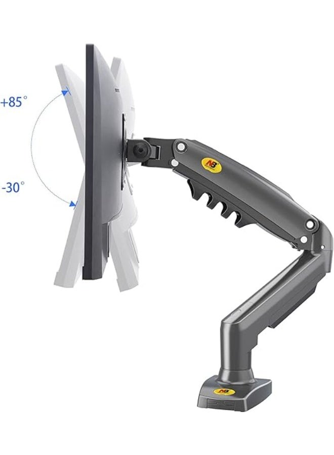 NB 17-30" Gas Strut Monitor Arm Desk Mount for Desktop/LED TV, Full Motion Swivel & Tilt, Model F80 - Image 3