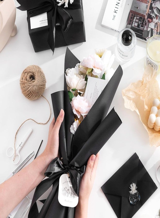 U HOMOVING 200 Sheets Black Kraft Wrapping Paper 12”x 18”Craft Construction Paper for Art Drawing Gift Wrapping Bouquet Flower Packaging Shipping - Image 5