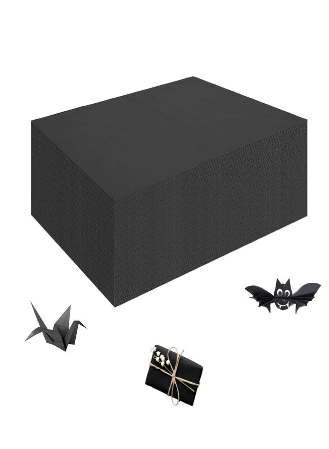 U HOMOVING 200 Sheets Black Kraft Wrapping Paper 12”x 18”Craft Construction Paper for Art Drawing Gift Wrapping Bouquet Flower Packaging Shipping - Image 1
