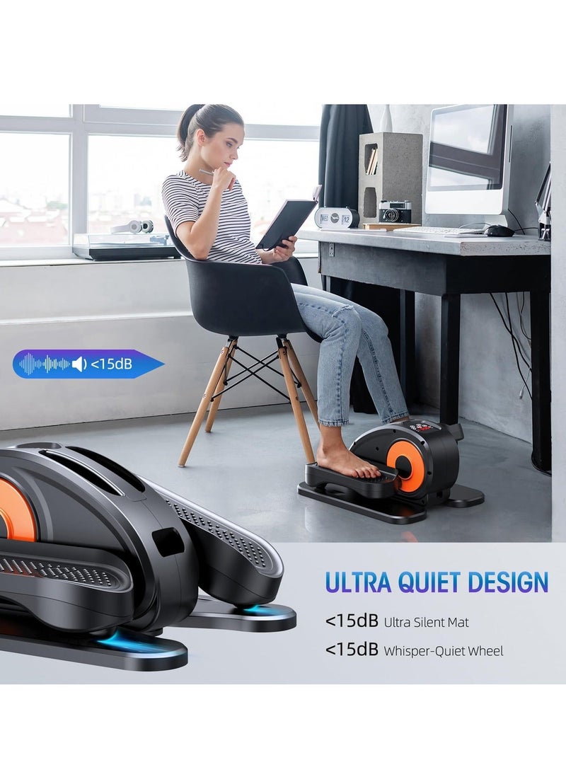 WALALLA Under Desk Elliptical Machine, Ellipse Leg Exerciser for Seniors Fully Assembled, Quiet & Portable Electric Seated Pedal Exerciser with Remote Control & 12 Adjustable Speeds, black - Image 4