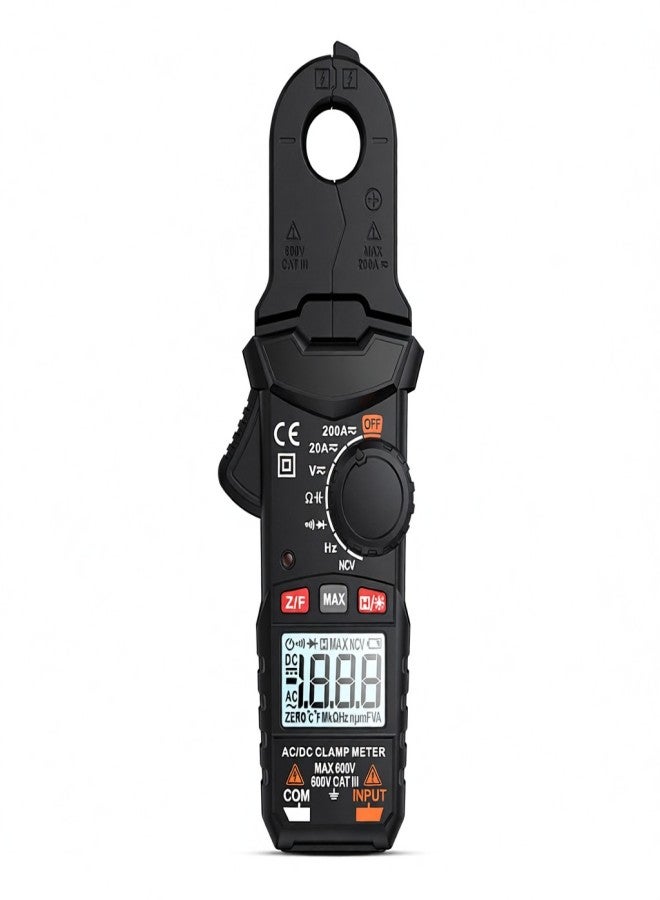 HABOTEST HT200D Digital Clamp Meter 2000 Counts True RMS NCV 600V Voltage 200A DC/AC Current Digital Multimeter Clamp Current Meter Can Measure Resistance Capacitance Frequency Continuity Diode Test - Image 1