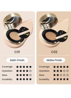 CATKIN Cushion Foundation with Pressed Powder Waterproof Full Coverage Foundation Lightweight Pressed Setting Powder SUMMER PALACE Collection  - Image 4