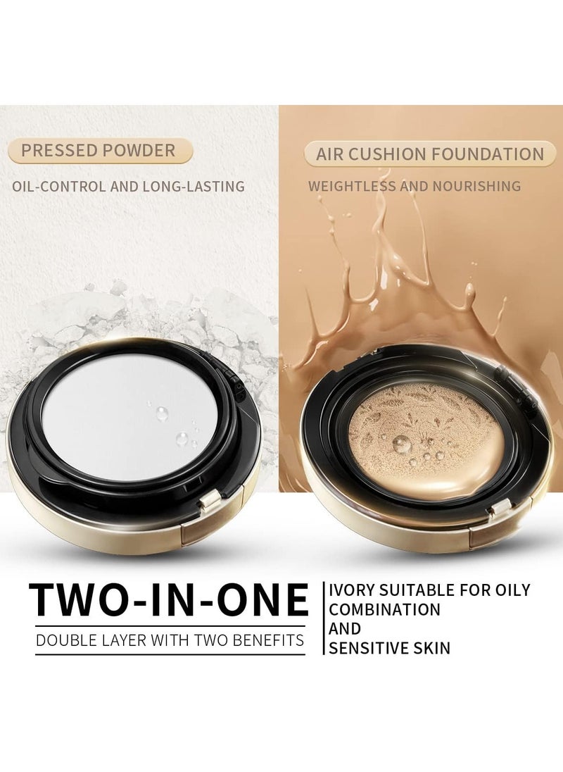 CATKIN - Cushion Foundation with Pressed Powder Waterproof Full Coverage Foundation Lightweight Pressed Setting Powder SUMMER PALACE Collection - Image 1