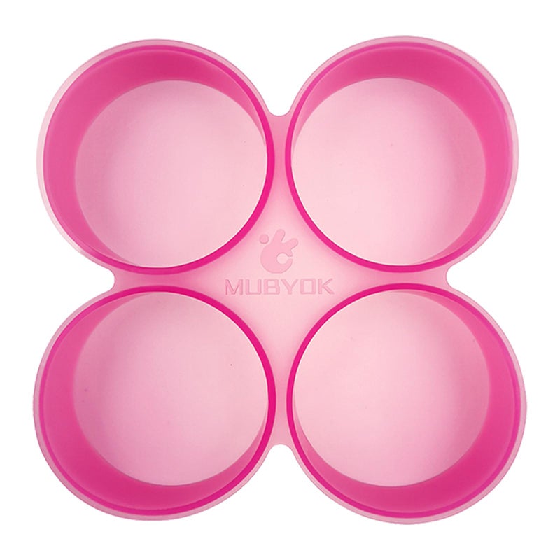 MUBYOK (300 Design Optional) M376 4inch Circles 4 Cavity Silicone Freshie Mold for Baking Aroma Beads Car Freshie Supplies - Image 1
