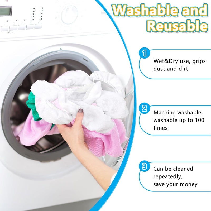 Ethanberg 10 Pack Universal Microfiber Cloths for Handheld Steam Cleaner, Compatible with Bissell Steam Shot, Comforday, PurSteam, Dupray Neat Steam, Washable Reusable Steam Mops Pads - Image 5