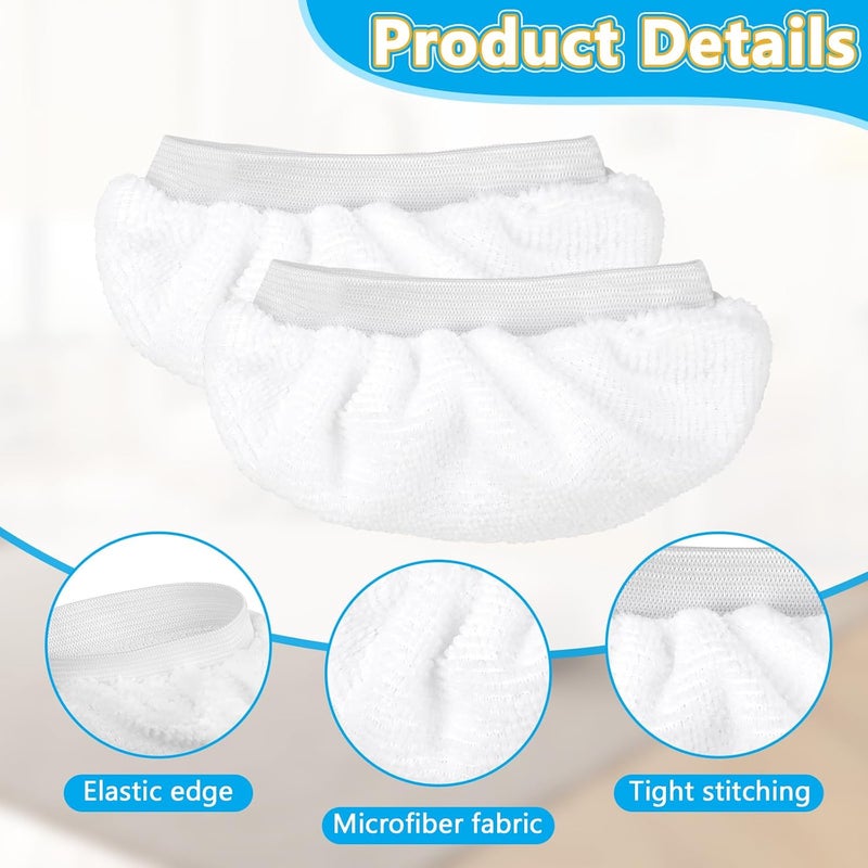 Ethanberg 10 Pack Universal Microfiber Cloths for Handheld Steam Cleaner, Compatible with Bissell Steam Shot, Comforday, PurSteam, Dupray Neat Steam, Washable Reusable Steam Mops Pads - Image 3